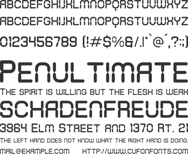 Normens font preview