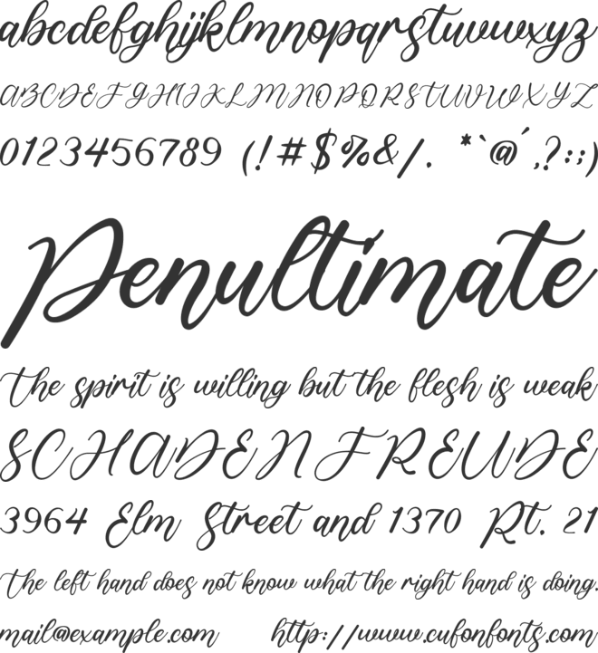 Lovely Garden font preview
