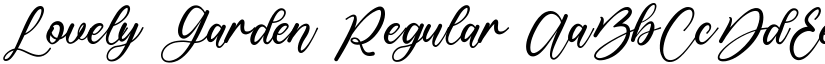 Lovely Garden Regular font