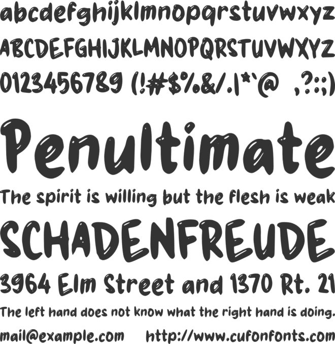 j Juico font preview