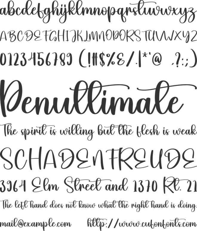 Parent font preview