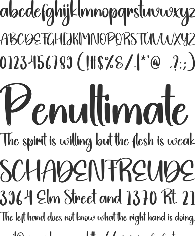 Once font preview