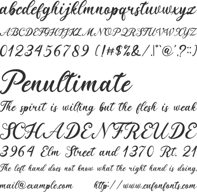 Madragon font preview