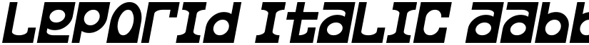 Leporid Italic font