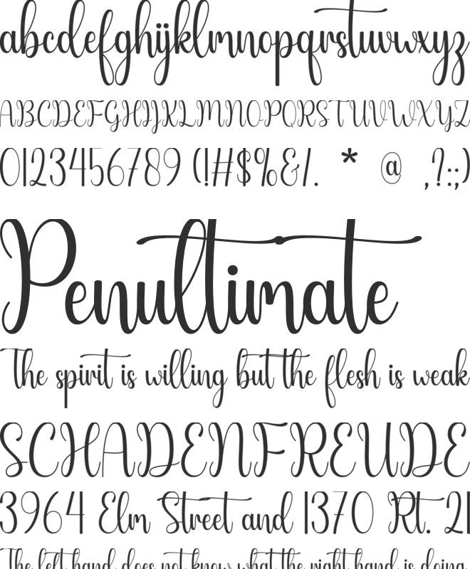 Tricky font preview