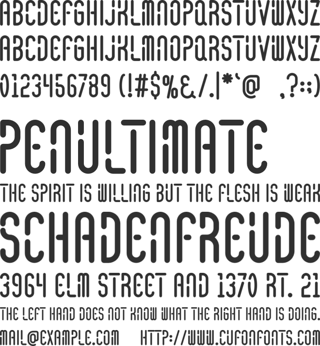 Space Minimalist font preview