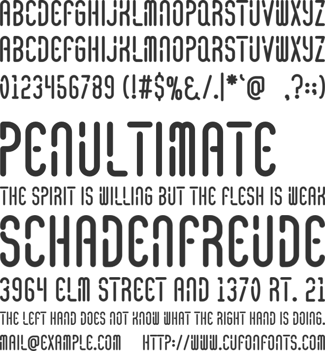 Space Minimalist font preview