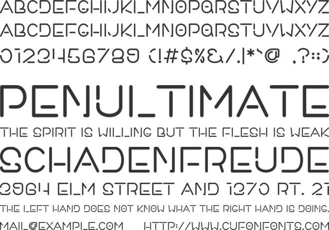 Space Impact font preview