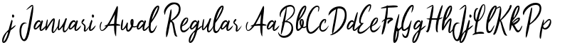 j Januari Awal Regular font