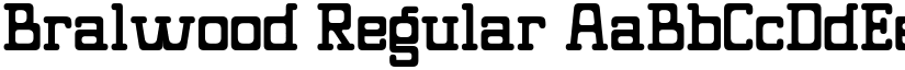Bralwood Regular font