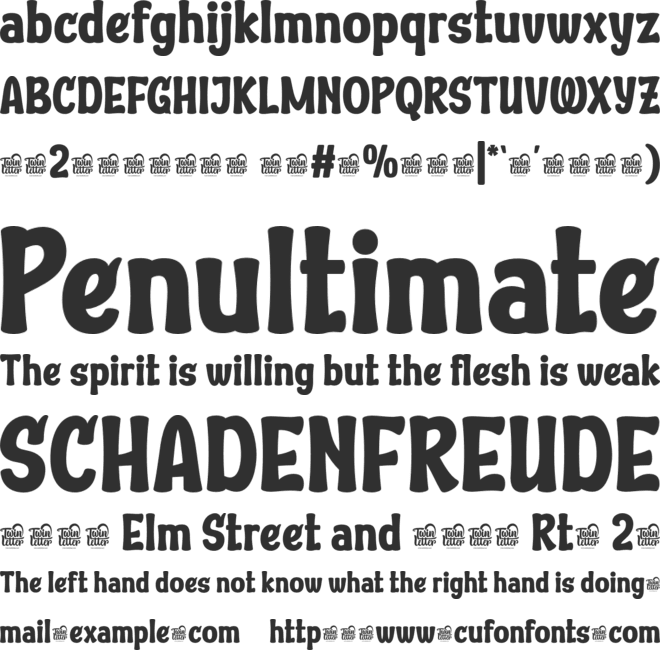 KWUTER Trial font preview