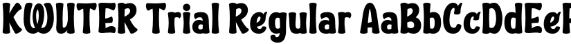 KWUTER Trial Regular font