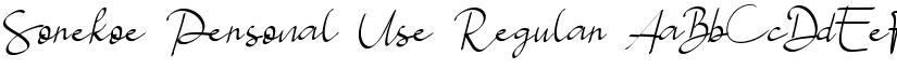 Sorekoe Personal Use Regular font
