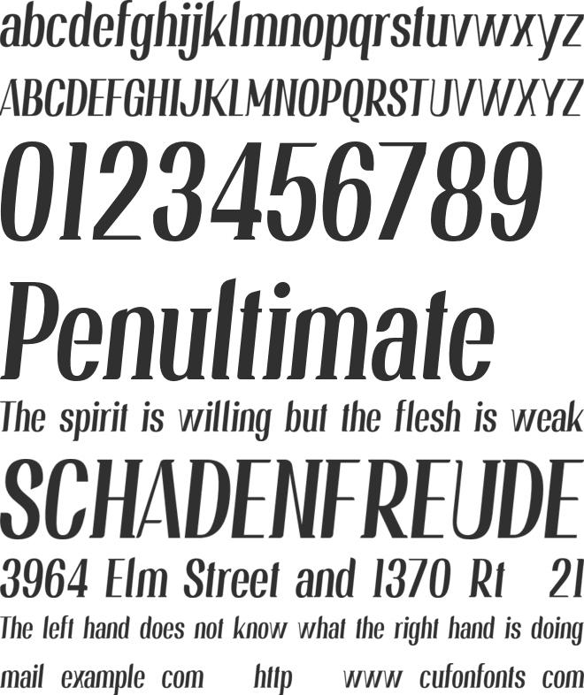 Nor Tidal Personal Use font preview