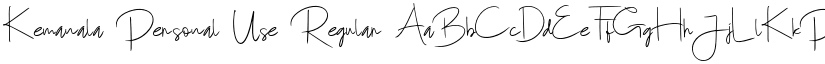 Kemanala Personal Use Regular font