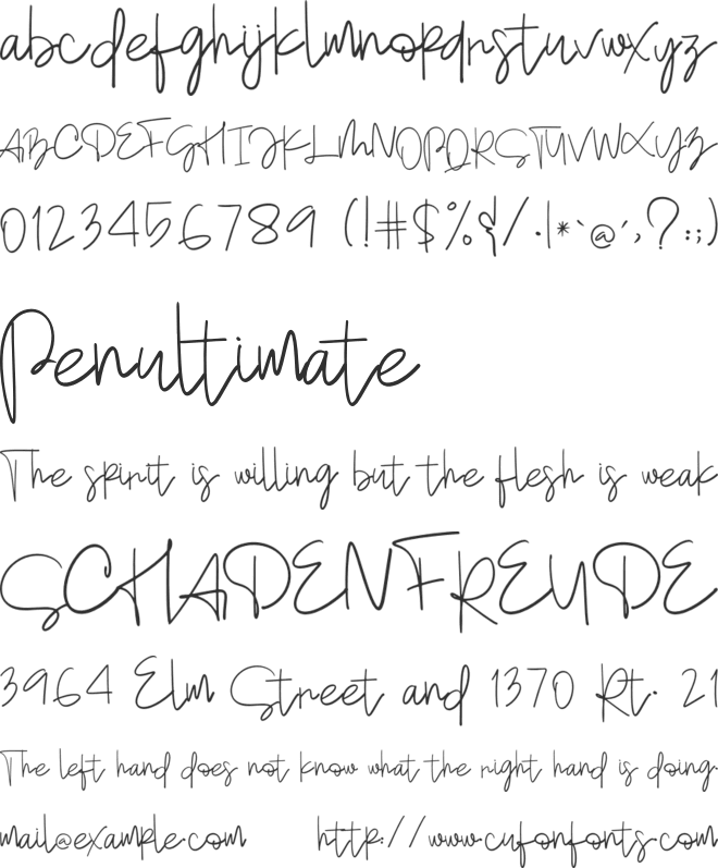 Momento font preview