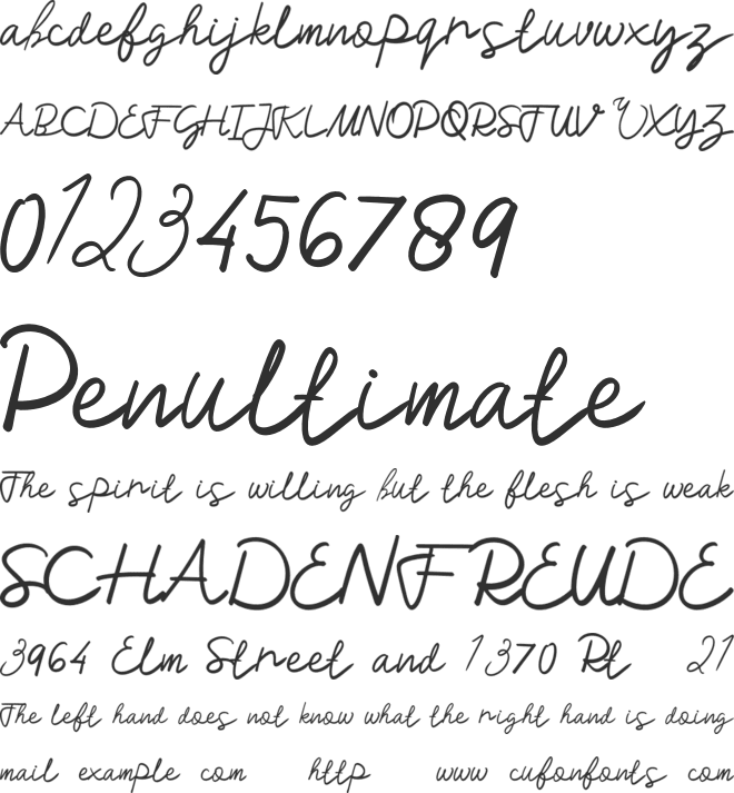 Amanola Personal Use font preview