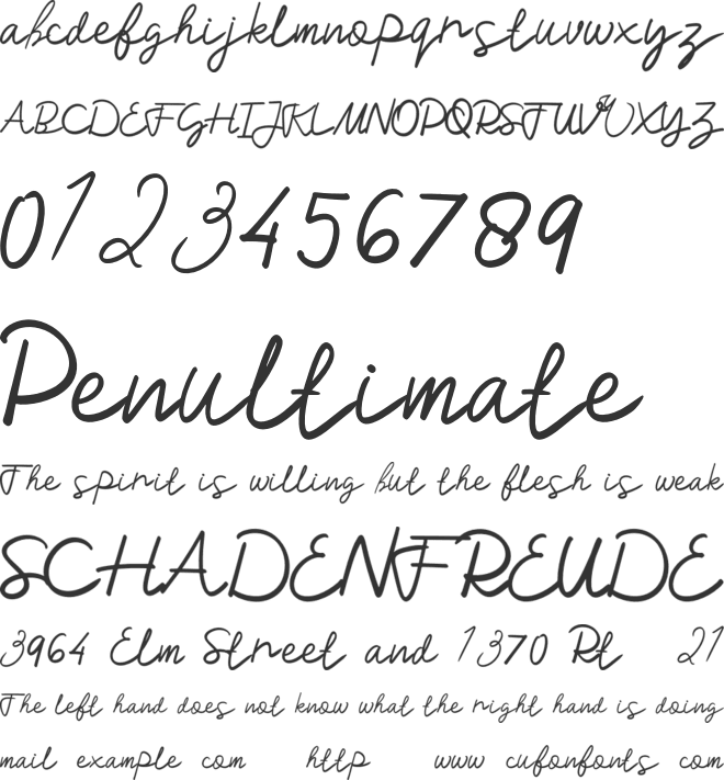 Amanola Personal Use font preview