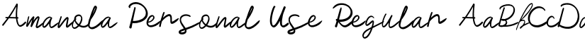 Amanola Personal Use Regular font