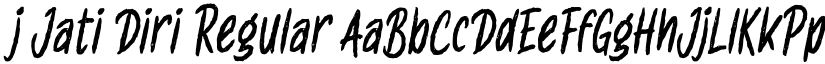 j Jati Diri Regular font