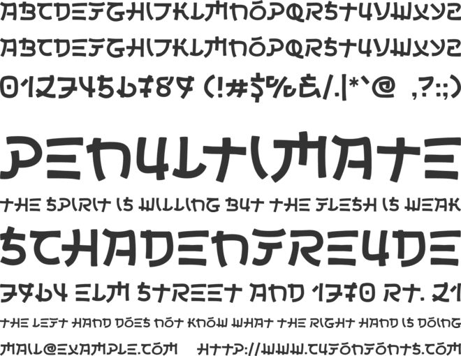 Sinosuke font preview