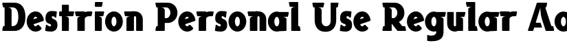 Destrion Personal Use Regular font