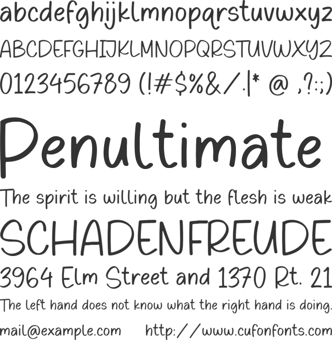 White Dandelion font preview