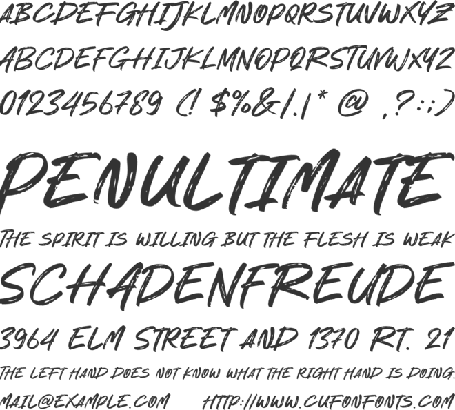 Foxgrab font preview