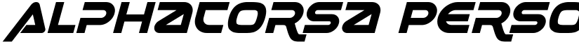 Alphacorsa Personal Use Italic font