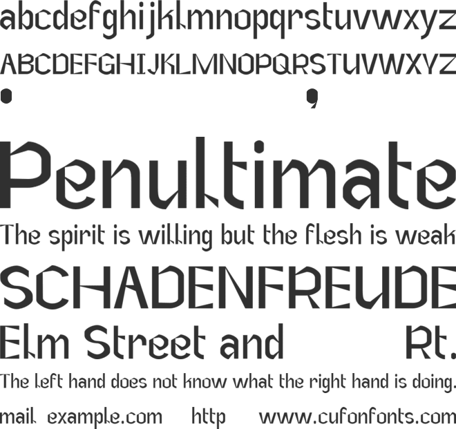 Flameen font preview