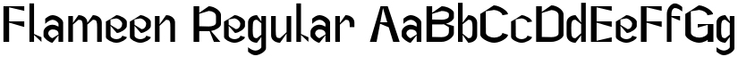 Flameen Regular font