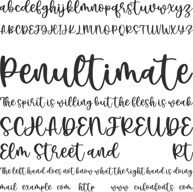 Potery Script font preview