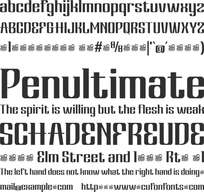 HERVIA Trial font preview
