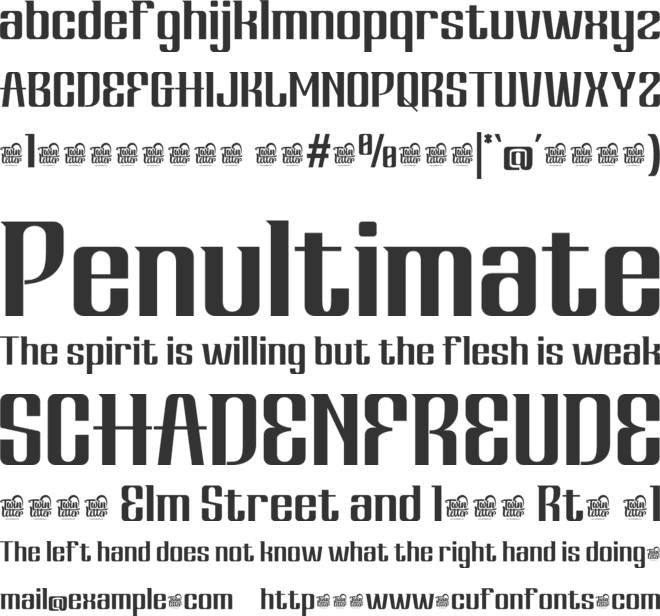 HERVIA Trial font preview