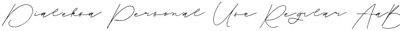 Dialeksa Personal Use Regular font