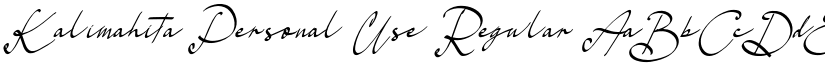 Kalimahita Personal Use Regular font