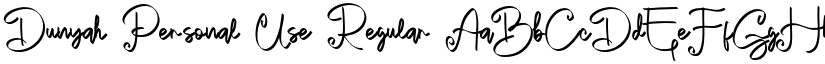 Dunyah Personal Use Regular font