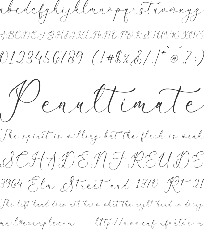 Peach Mondela font preview