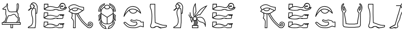 Hieroglike Regular font