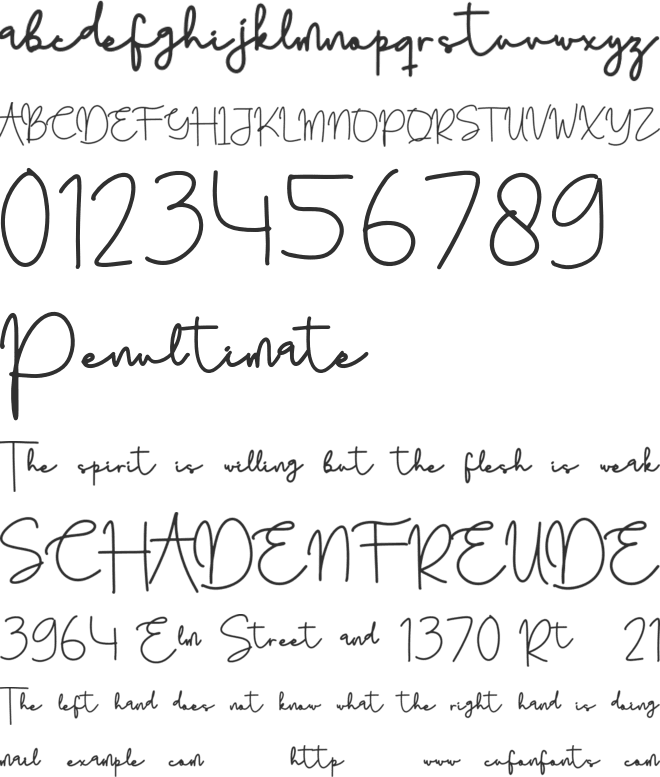 Casandra Lie Personal Use font preview