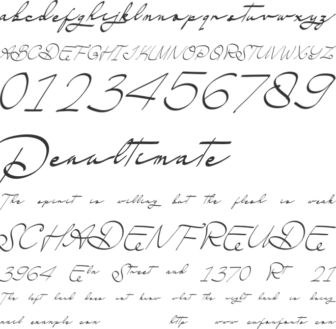 Esmelora Personal Use font preview