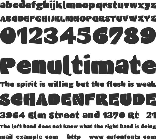 Kelali Chunky Personal Use font preview