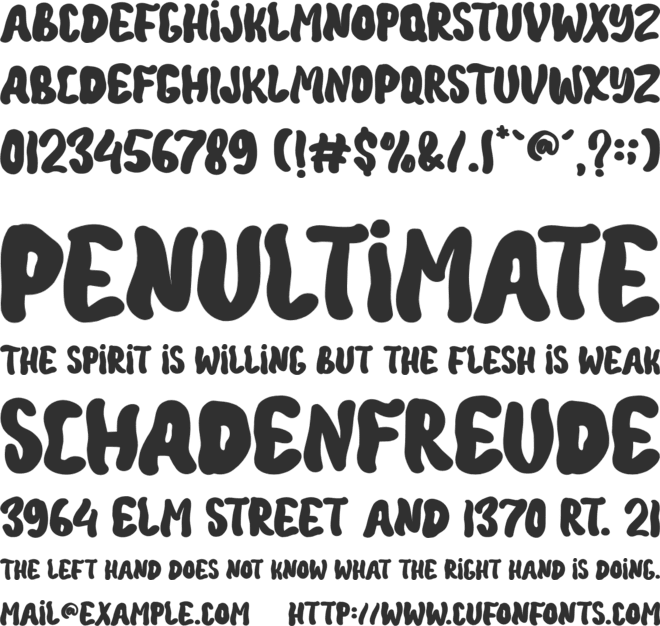 NCL Benodes Unique font preview