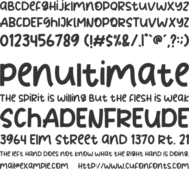 NCL Buenisha Marines font preview