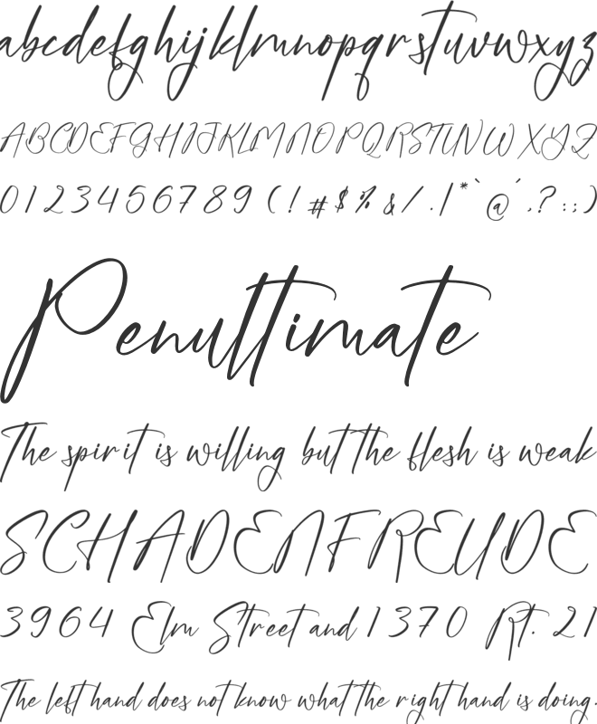 Moratenali font preview
