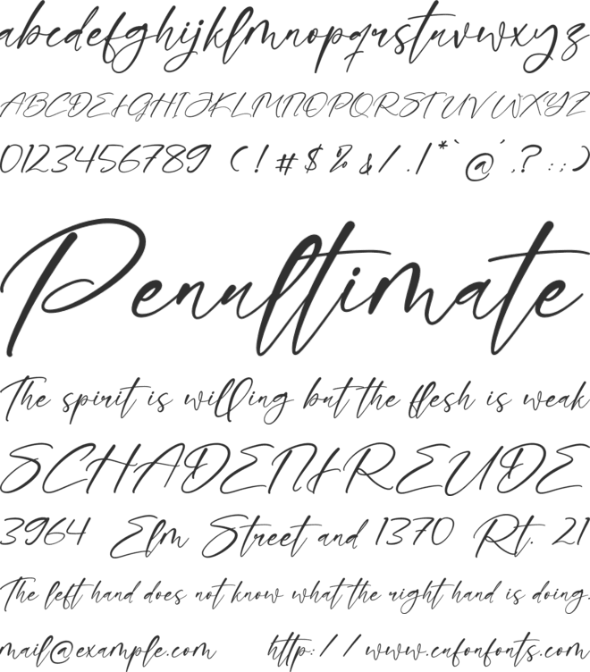 Hasthelics font preview
