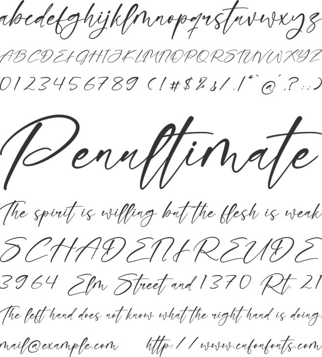 Hasthelics font preview
