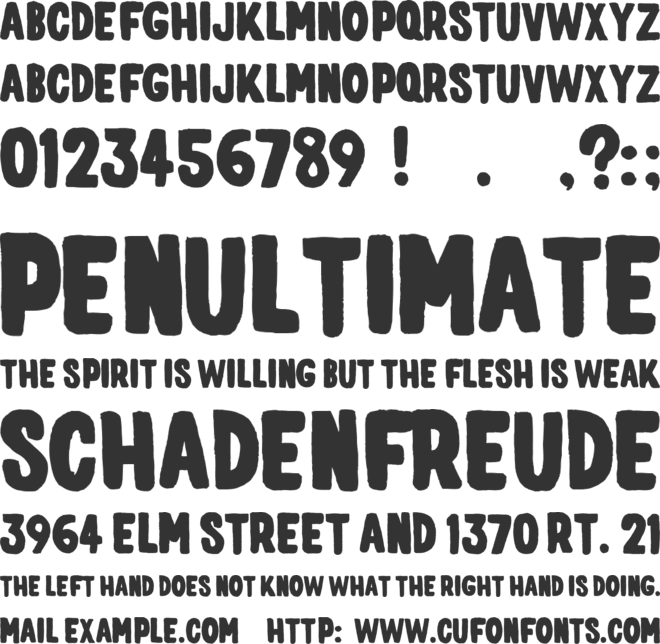 Elph Chubba font preview