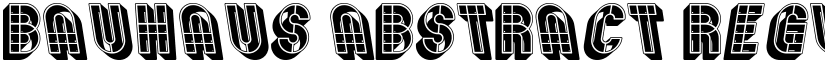 Bauhaus Abstract Regular font