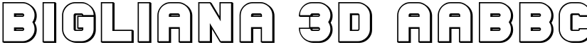 Bigliana 3D font